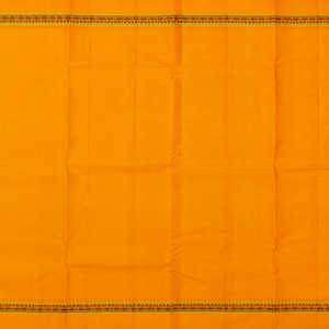 Off White Handloom Kanchipuram Korvai Silk Saree With Mustard Border-Off White