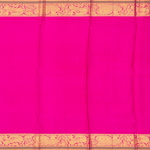 Light Green Handloom Kanchipuram Silk Saree With Floral Motifs-Light Green