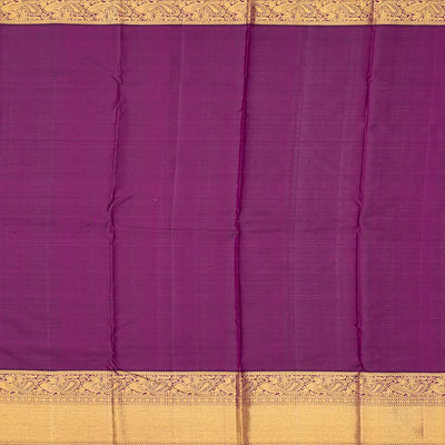 Light Peach Handloom Kanchipuram Korvai Silk Saree With Vanasingaram Motifs-Light Peach