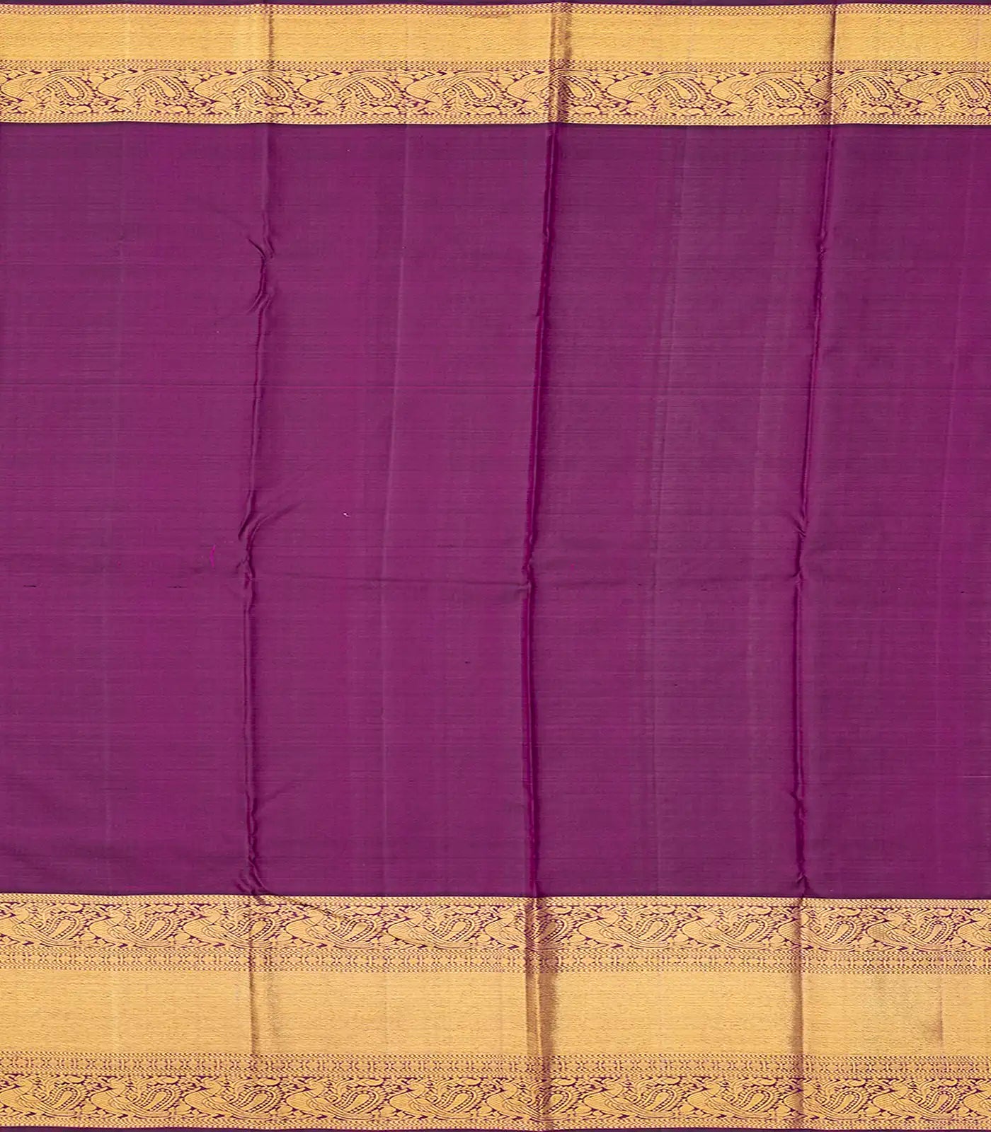 Light Peach Handloom Kanchipuram Korvai Silk Saree With Vanasingaram Motifs-Light Peach