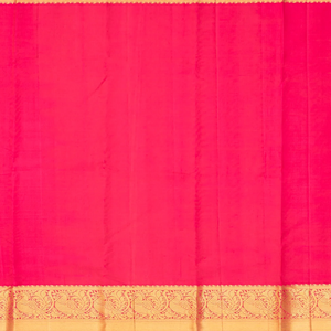 Pink Handloom Kanchipuram Silk Saree With Meena Floral Motifs-Pink