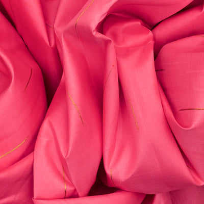 Dark Peach Handloom Kanchipuram Silk Saree With Raindrop Buttas-Dark Peach