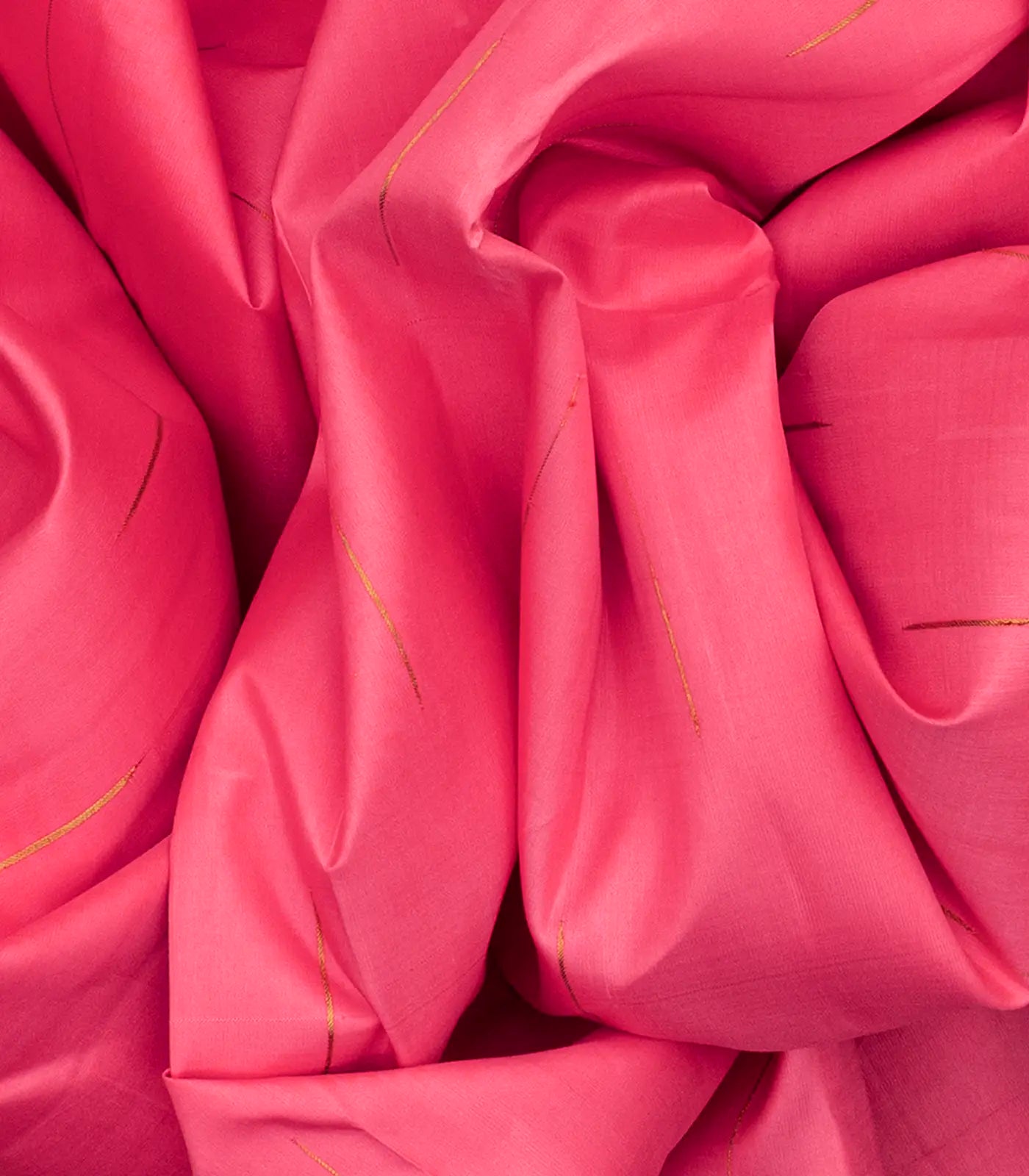 Dark Peach Handloom Kanchipuram Silk Saree With Raindrop Buttas-Dark Peach