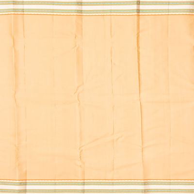 Black Handloom Kanchipuram Korvai Silk Saree With Checks & Buttas-Black