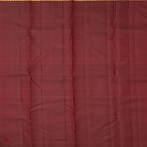 Maroon Handloom Kanchipuram Silk Saree With Zari Buttas-Maroon