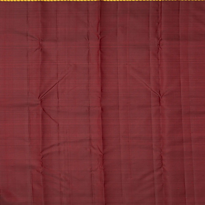 Maroon Handloom Kanchipuram Silk Saree With Zari Buttas-Maroon