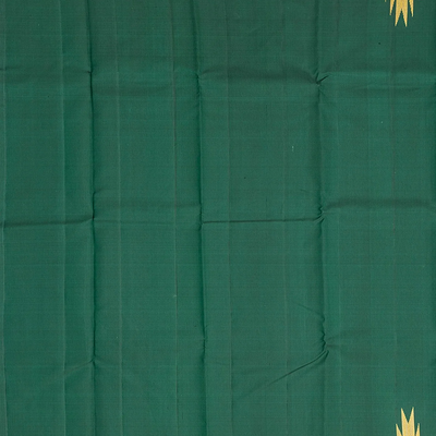 Crimson Handloom Kanchipuram Korvai Silk Saree With Temple Border-Crimson