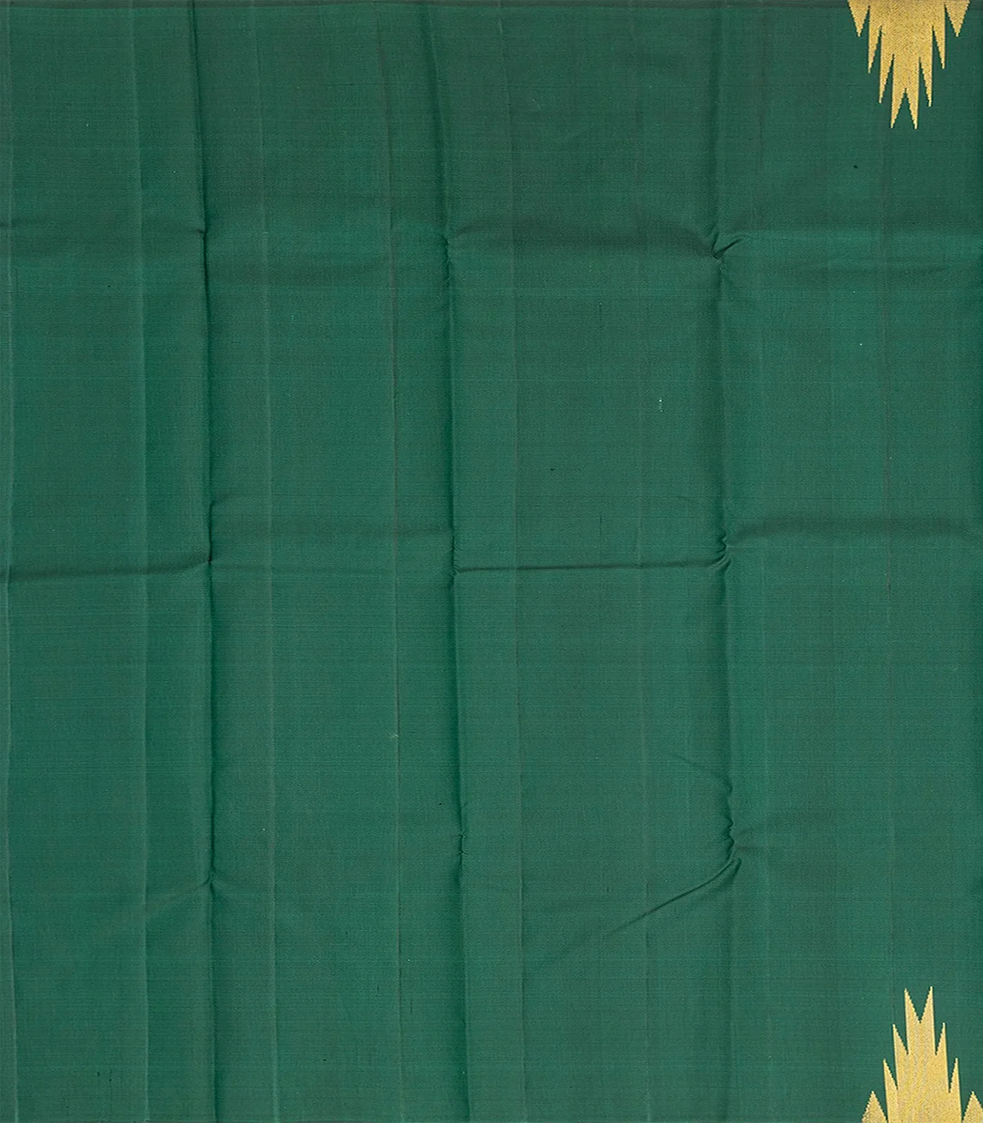 Crimson Handloom Kanchipuram Korvai Silk Saree With Temple Border-Crimson