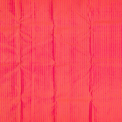 Sandal Handloom Kanchipuram Korvai Silk Saree With Temple Border-Sandal