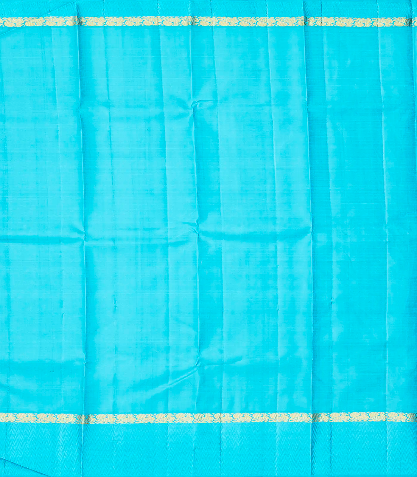 Blue Handloom Kanchipuram Silk Saree With Annam Chakaram Buttas-Blue