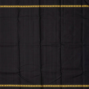 Yellow Handloom Kanchipuram Korvai Silk Saree With Black Border-Yellow