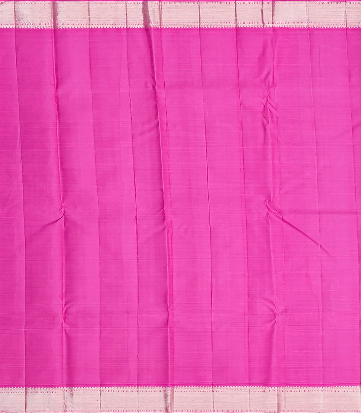 Turquoise Handloom Kanchipuram Korvai Silk Saree With Pink Border-Turquoise
