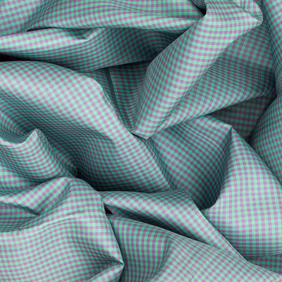 Grey Handloom Kanchipuram Korvai Silk Saree With Checks-Grey