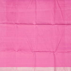 Grey Handloom Kanchipuram Korvai Silk Saree With Checks-Grey