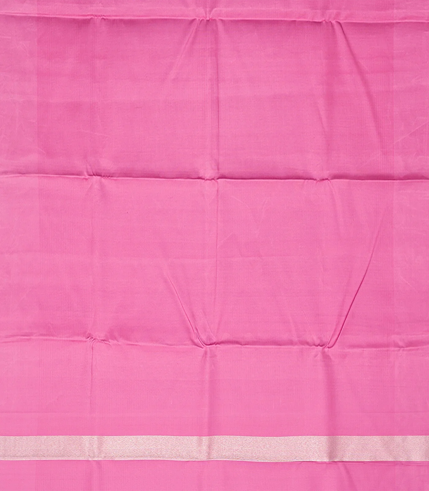 Grey Handloom Kanchipuram Korvai Silk Saree With Checks-Grey