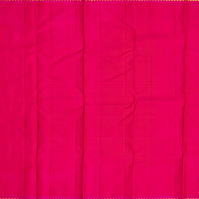 Lavender Handloom Kanchipuram Korvai Silk Saree With Pink Border-Lavander