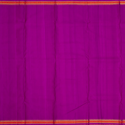 Yellow Handloom Kanchipuram Korvai Silk Saree With Checks-Yellow
