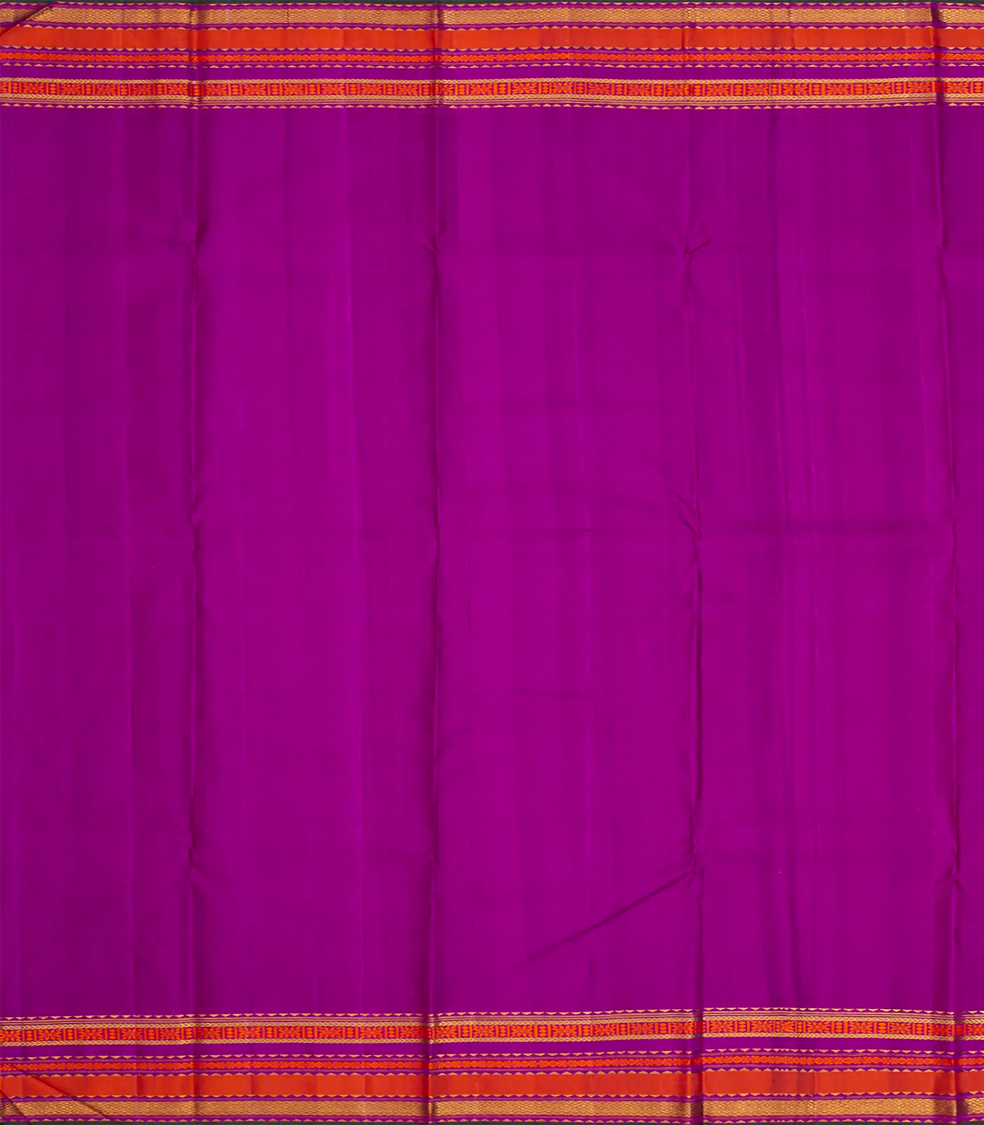 Yellow Handloom Kanchipuram Korvai Silk Saree With Checks-Yellow