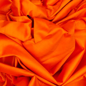 Orange Handloom Kanchipuram Korvai Silk Saree With Crimson Border-Orange