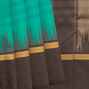 Blue Handwoven Kanchipuram Korvai Silk Saree