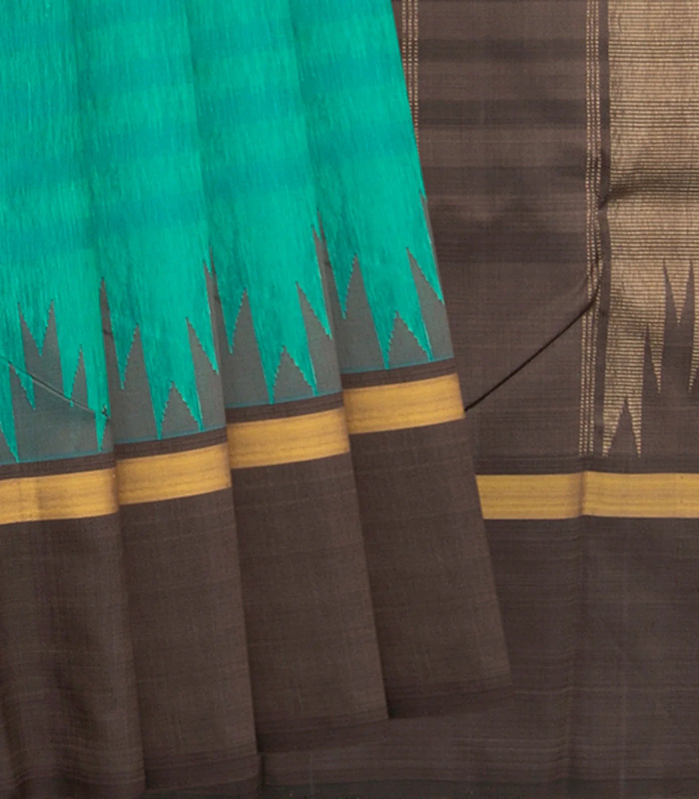 Blue Handwoven Kanchipuram Korvai Silk Saree