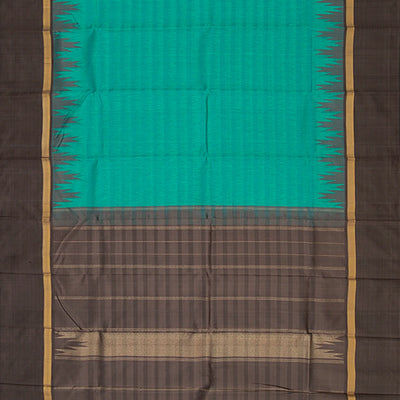 Blue Handwoven Kanchipuram Korvai Silk Saree