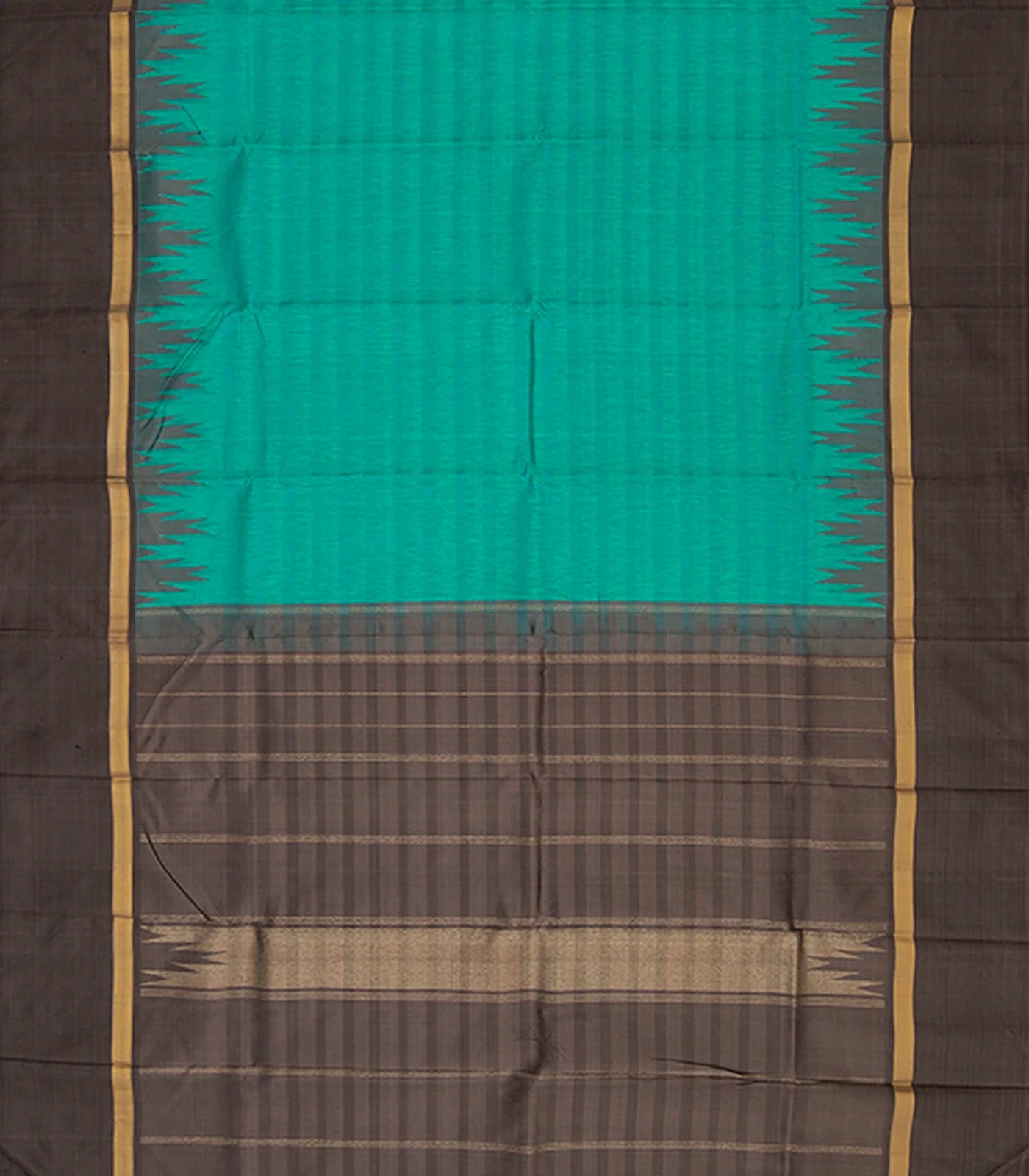 Blue Handwoven Kanchipuram Korvai Silk Saree