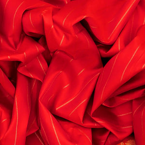 Dark Peach Handloom Kanchipuram Korvai Silk Saree Zari Stripes-Dark Peach