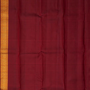 Maroon Handloom Kanchipuram Silk Saree Zari Border-Maroon