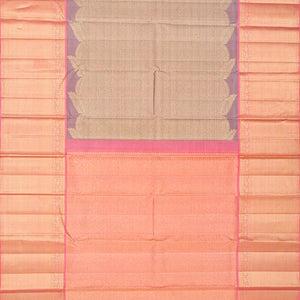 Lavender Handloom Kanchipuram Silk Saree Mango Motifs-Lavander