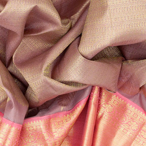 Lavender Handloom Kanchipuram Silk Saree Mango Motifs-Lavander