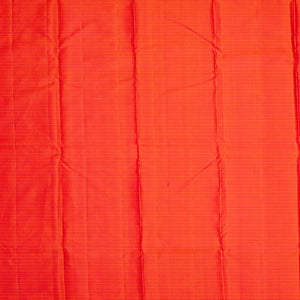 Red Handloom Kanchipuram Silk Saree With Checks & Buttas-Red