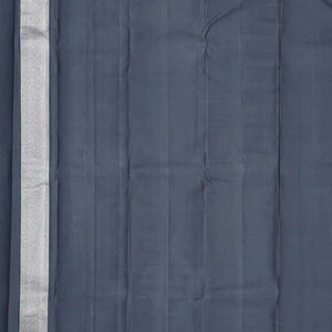 Bubble-gum Pink Handloom Kanchipuram korvai Silk Saree With Grey Border-BubbleGum Pink