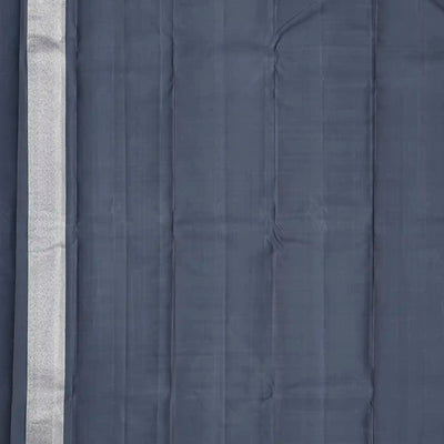 Bubble-gum Pink Handloom Kanchipuram korvai Silk Saree With Grey Border-BubbleGum Pink