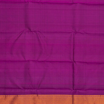 Black Handloom Kanchipuram Korvai Silk Saree With Jasmine Bud Buttas-Black