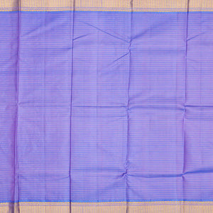 Bubble-gum Pink Handloom Kanchipuram Korvai Silk Saree With Zari Checks-BubbleGum Pink
