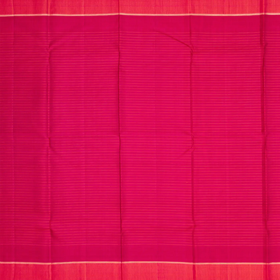 Off White Handloom Kanchipuram Korvai Silk Saree With Checks-Off White