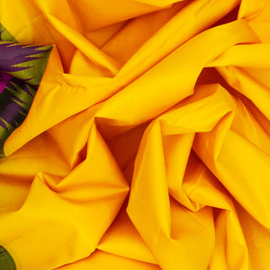 Yellow Handloom Kanchipuram Korvai Silk Saree With Ganga Jamuna Border-Yellow