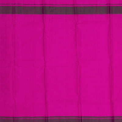 Yellow Handloom Kanchipuram Korvai Silk Saree With Ganga Jamuna Border-Yellow