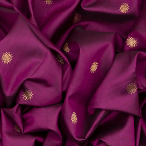 Magenta Handloom Kanchipuram Silk Saree With Temple Border-Magenta