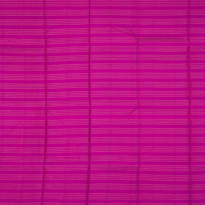 Hot Pink Handloom Kanchipuram Silk Saree With Zari Checks-Hot Pink