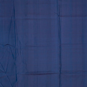 Navy Blue Handloom Kanchipuram Silk Saree With Floral Buttas-Navy Blue