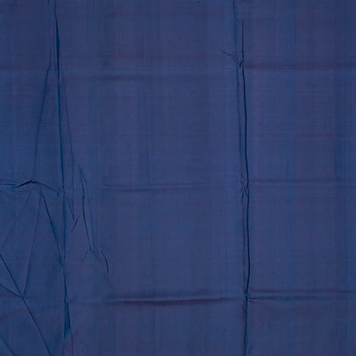 Navy Blue Handloom Kanchipuram Silk Saree With Floral Buttas-Navy Blue