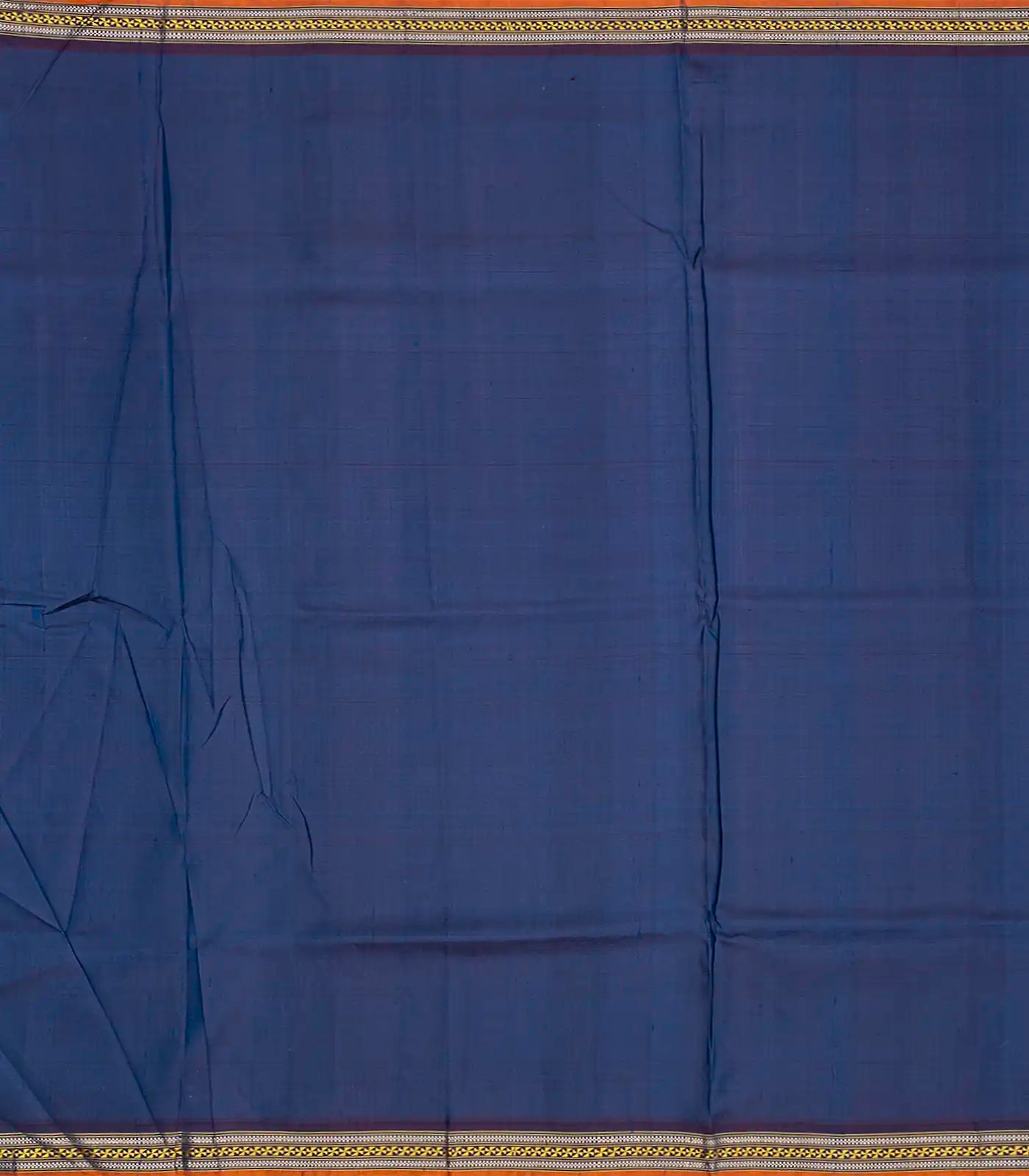 Navy Blue Handloom Kanchipuram Silk Saree With Floral Buttas-Navy Blue