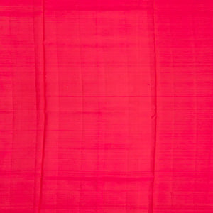 Hot Pink Handloom Kanchipuram Silk Saree With Piping Border-Hot Pink