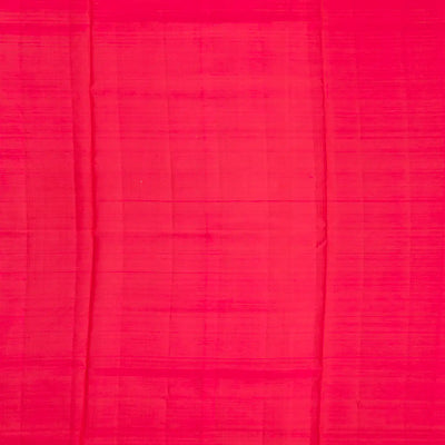 Hot Pink Handloom Kanchipuram Silk Saree With Piping Border-Hot Pink
