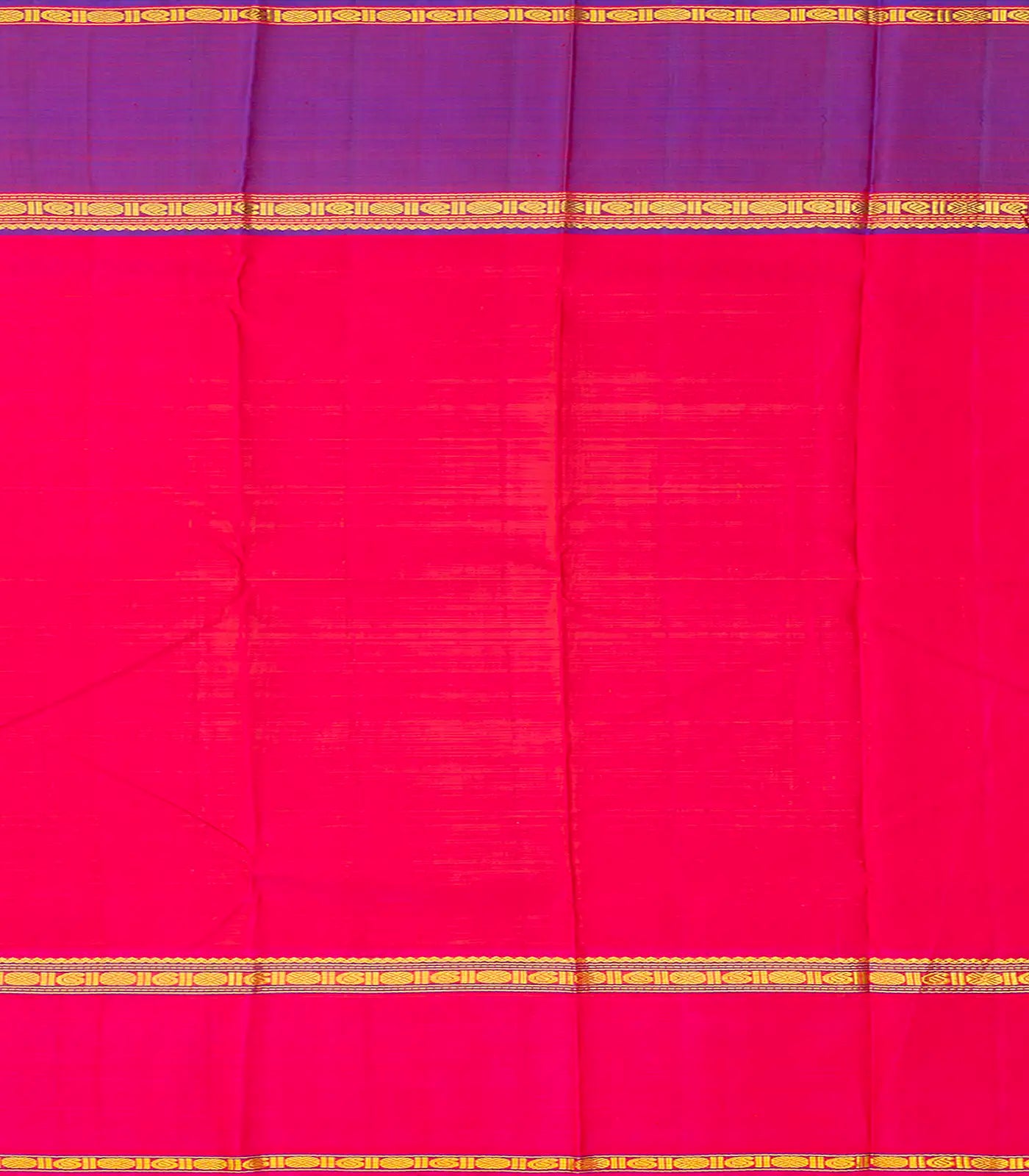 Orange Handloom Kanchipuram Silk Saree With Zari Checks-Orange