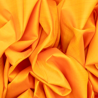 Mango Yellow Handloom 9 Yards Kanchipuram Korvai Silk Saree With Purple Border-Mango Yellow