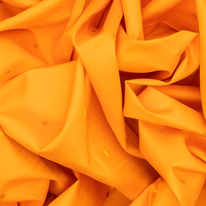 Mango Yellow Handloom Kanchipuram Korvai Silk Saree With Green Border-Mango Yellow