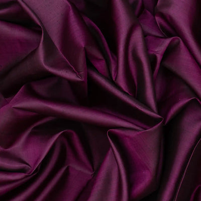 Magenta Handloom Kanchipuram Silk Saree With Contrast Border-Magenta